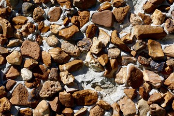 A close view of the rock and stone textured surface.