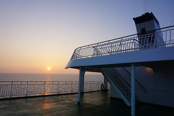 The sunset of the Tsugaru Strait