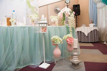 banquet in a restaurant