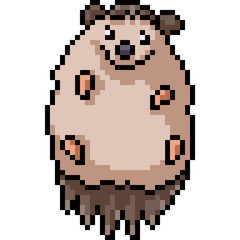 vector pixel art porcopine