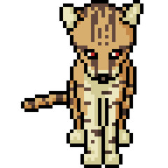 vector pixel art baby tiger