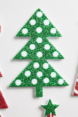 Glitzernde Aufkleber für Weihnachten 