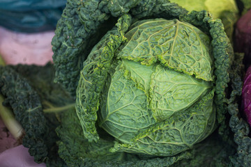 Cabbage on the market