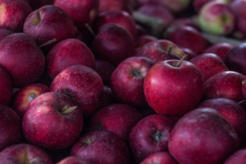 Organic Apple on a rural market
