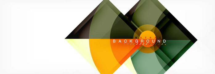 Triangles and circle geometric background