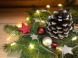 christmas tree and decorations