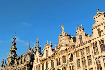 Fototapeta na wymiar Mittelalterliche Architektur am Grand Place in Brüssel 
