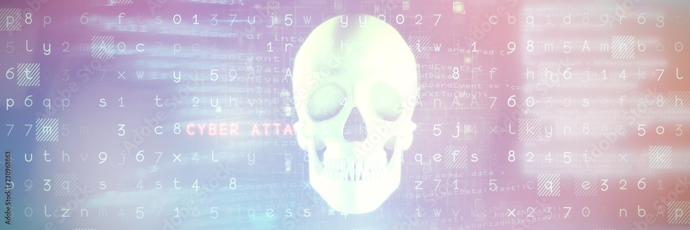 Poster composite image of virus background
