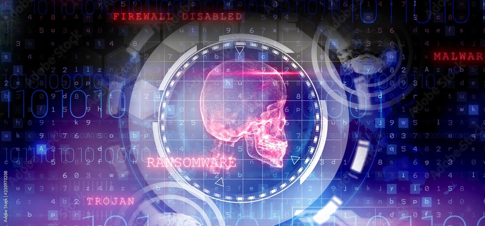 Poster composite image of virus background