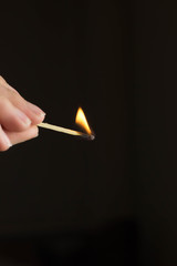 matches flame copyspace black