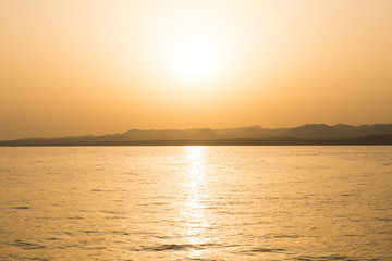 Sea sunset over the Red Sea