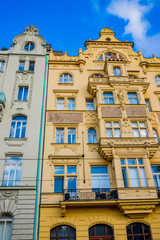 Immeubles au bord de La Vltava à Prague