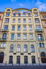 Immeubles au bord de La Vltava à Prague