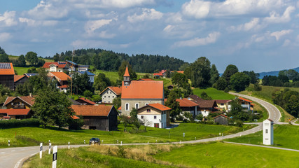 Fototapeta na wymiar Beautiful view near Bernried-Bavaria-Germany