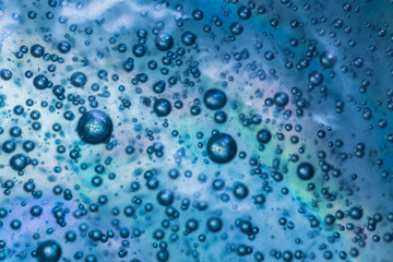 bubbles under water defocus abstraction