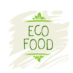 Eco food label and high quality product badges. Bio healthy organic, 100 bio and natural product icon. Emblems for cafe, packaging etc. Vector