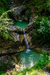 Dvojna Latvica waterfall in Slovenia