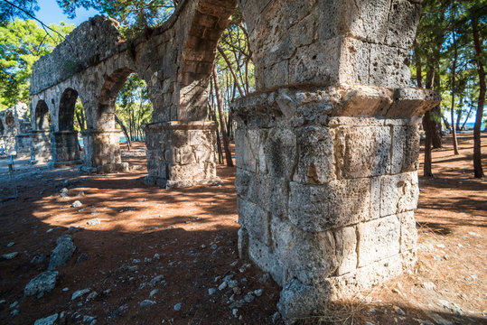Ruins of Phaselis near Kemer, Antalya Province, Lycia, Anatolia Peninsula, Mediterranean Coast, Turkey Minor