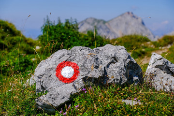 Mountain trail marking