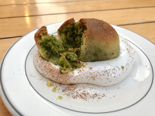 Turkish Mersin Dessert Kerebic with Pistachio Powder and Soapwort Cream / Coven Weed.