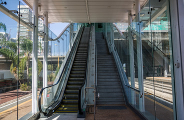 Staircase in railway station 