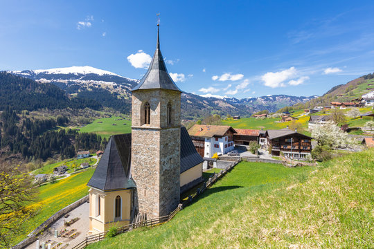 Church of Luzein, Prattigau-Davos region, Canton of Graubunden