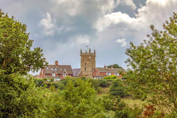 village with church in the uk