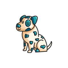 Fototapeta na wymiar Little cartoon dalmatian dog