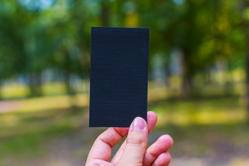 blank for visual presentation of business cards