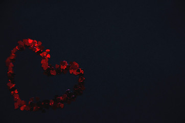 Shiny hearts are a symbol of love