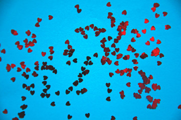 Shiny hearts love symbol