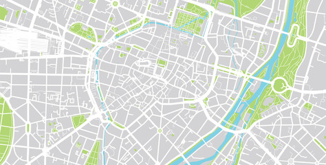 Obraz premium Urban vector city map of Munich, Germany