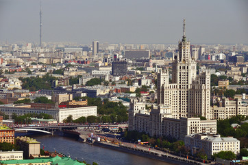 Naklejka premium aerial view of Moscow