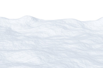 Snowfield with hills isolated - obrazy, fototapety, plakaty