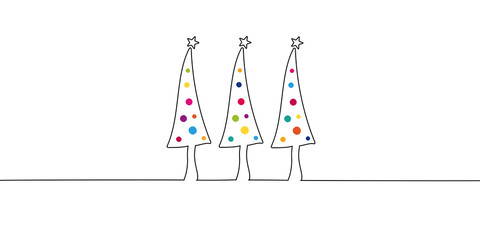 3 Christmas Trees Color