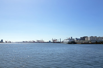 東京港の埠頭