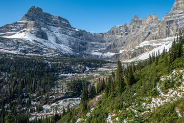 View of Iceberg Peak and cirqu from the Iceberg-Ptamigan Trail, Glacier National Park, Montana