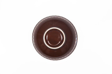 kahverengi seramik kase