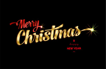 Merry christmas happy new year typography logo vector symbol emblems text design usable 2019 2020 2021 2022 2023 years design