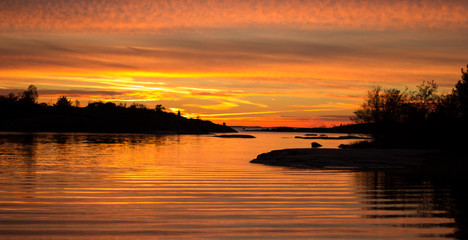 Sunset in Finland, Aland islands - 230989485