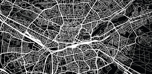 Urban vector city map of Nuremberg, Germany - obrazy, fototapety, plakaty