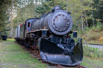 September 13 2018, Skagway Alaska. Historic white pass train of the gold rush in Skagway  Alaska