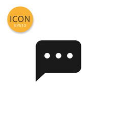 Speech bubble icon isolated flat style.