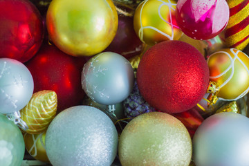 a lot of Christmas toys to decorate the Christmas tree