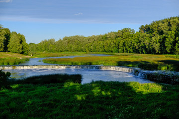 Fototapeta na wymiar Kuldiga waterfall in Latvia