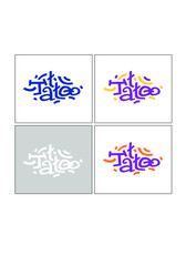 stylization of the word TATTOO. Logo template
