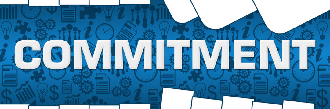 Commitment Business Texture Blue Horizontal 