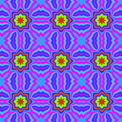 Seamless background pattern with a variety of multicolored lines.