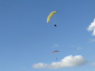 paraglider in the sky