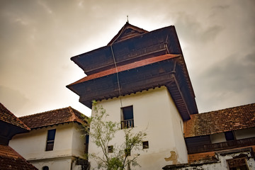 old house with red roof